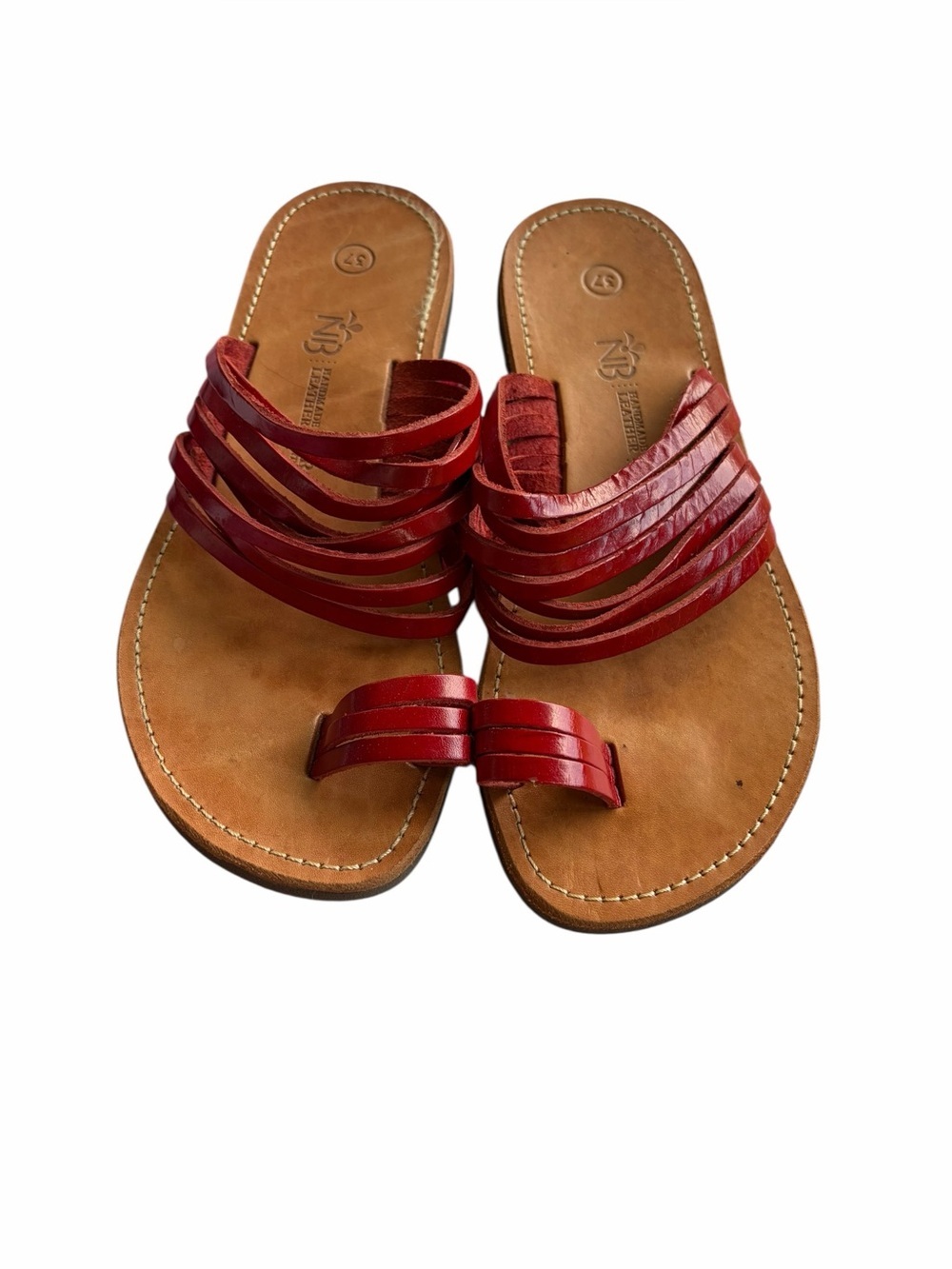 NB Handmade Leather Strappy Sandal Fira Santorini Greece